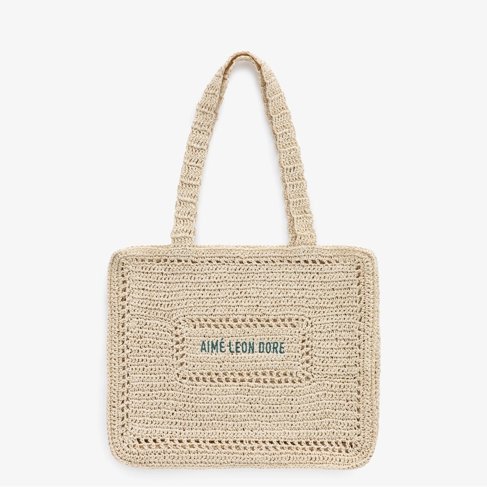 Aime Leon Dore Crochet Tote Bag SOLD OUT natural color